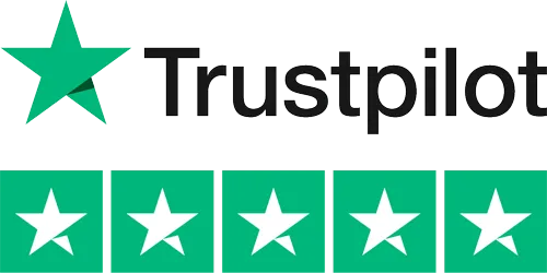 Trustpilot-Bewertungsabzeichen mit verifizierten Kundenbewertungen