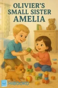 Personalisierter Buchumschlag mit Amelia und einer Kinderfigur